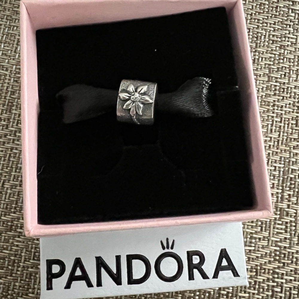 Pandora Poinsettia Flower Charm AUTHENTIC Sterling Silver 925